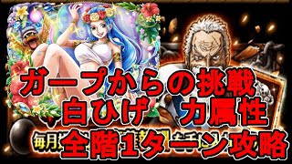 【トレクル】 ガープからの挑戦！白ひげ/力属性/全階1ターン編成/Garp Challenge【OPTC】【ONEPIECE TREASURECRUISE】