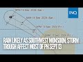 Rain likely as southwest monsoon, storm trough affect most of PH Sept 13