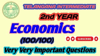 INTER 2ND YEAR ECONOMICS IMPORTANT QUESTIONS 2025