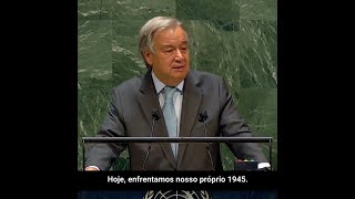 “Estamos vivendo o nosso próprio 1945”, diz secretário-geral da ONU