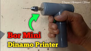 How to make a mini drill from a printer dynamo and PVC pipe || official idle hands