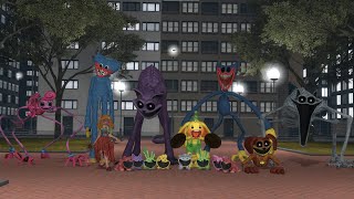 All Monsters from Poppy Playtime Chasing me in the City at Night | Garry's mod