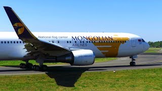 MIAT Mongolian Boeing 767-300ER CLOSE UP Landing and Takeoff from Berlin Tegel Airport!