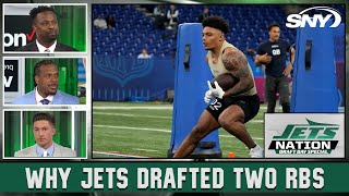 Bart Scott, Willie Colon, and Connor Rogers on Jets drafting two running backs i