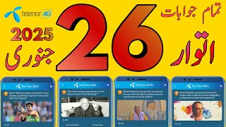 26 January 2025 | My Telenor Today Questions Answer | Telenor Questions Today | Telenor