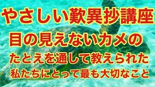 やさしい歎異抄講座・目の見えないカメのたとえを通して教えられた私にとって最も大切なこと#shorts