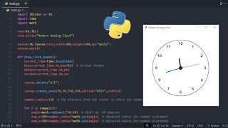 Create an Analog Clock in Python with Tkinter