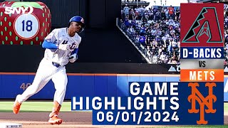 Mets vs Diamondbacks (6/01/2024) | NY Mets Highlights | SNY