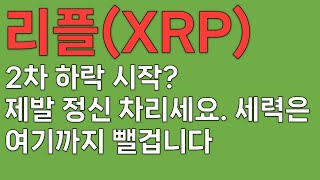 리플 XRP // 2차 하락 시작?? 세력은 분명히 '여기'까지 뺄겁니다.