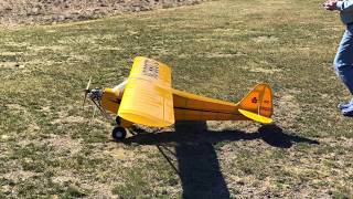 Hangar 9 1/4 J3 Cub with OS FT-120 boxer on Gas