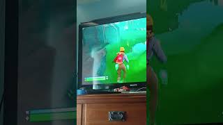 Aaron playing fortnite on the PS5