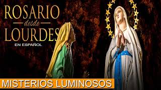 Rosario desde Lourdes en Español de HOY MISTERIOS LUMINOSOS jueves 27 de febrero de 2025