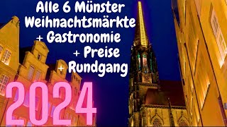 6x Münster Weihnachtsmarkt 2024 / Gastronomie + Preise / Rundgang / Christmas Market / Kerstmarkt