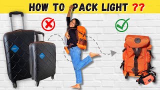 How to Pack Light in a Backpack for Weekend Trip in 2023 | 10 Tips \u0026 Tricks | Light BackPack