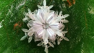 DIY Christmas Crafts / Christmas Snowflakes Kanzashi Tutorial - Christmas Decorations Ideas