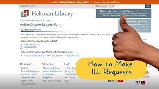 Making ILL Requests (2023)