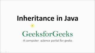 Inheritance in Java | GeeksforGeeks