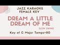 Dream a little dream of me - Ella Fitzgerald- female key [sing along instrumental JAZZ KARAOKE]