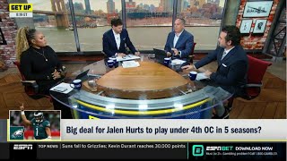 GET UP | Big deal for Eagles QB Jalen Hurts to play under 4th OC in 5 seasons? - Mike Tannenbaum