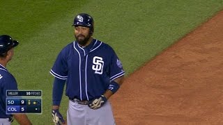 Kemp triples in 9th for Padres' first cycle