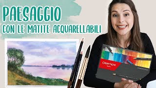 DIRETTA! 🖌 Dipingiamo insieme un PAESAGGIO con le Matite Acquarellabili Museum Caran d'Ache!