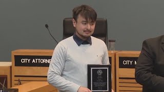 Brandon Tsay honored at first Monterey Park Council meeting since shooting