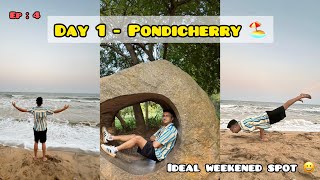 Ep:4 | Pondicherry is a vibe 🏖️| Beach lovers alert ‼️| Best destination for family trip 😱|