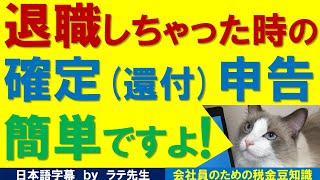 【還付申告】退職時の申告書作成を具体的にやさしく解説/猫好き税理士