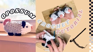 Crochet Opossum Tutorial | Chenille Chunky Yarn Amigurumi