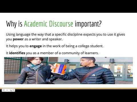 What is academic discourse skills?