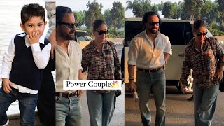 Kareena kapoor khan Saif at early morning flight with Taimur jeh Ali Khan after new year vacation