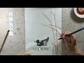 傳統中國畫《蘆葦與小鴨》 traditional chinese painting