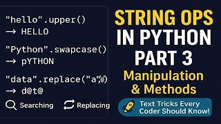 Python Strings Part 3: Master Text Manipulation, Search, and Replace in Under 15 Minutes! ๐
