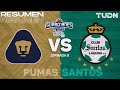 Resumen y goles | Pumas vs Santos | Torneo Guard1anes 2021  BBVA MX J9 | TUDN