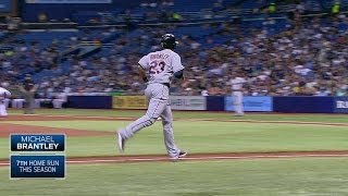 CLE@TB: Brantley uncorks one for solo homer