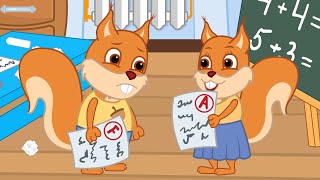 Bridie Squirrel in English - The Little Rebels of Elementary Cartoon for Kids