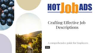 Crafting Effective Job Descriptions  A Comprehensive Guide for Employers