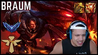 🛡️ Tyler1 PLAYING BRAUM IS FUN | Braum Support Gameplay | Support Challenge | Season 12 ᴴᴰ