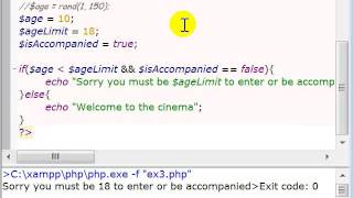 C1 PHP Practice Exercise 3 If Else and Logic Operators