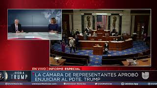 La Cámara Baja vota sobre si enjuiciar políticamente a Trump tras lo ocurrido en el Capitolio