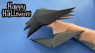 How to Make a Paper Claws Halloween | Origami Claws | Origami Halloween Paper Crafts