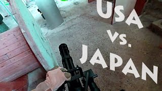 Military Airsoft Battle | US vs  Japan