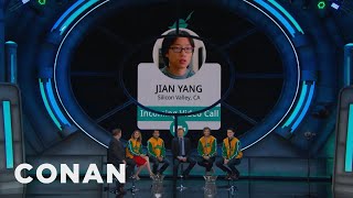 The Cast Of "Silicon Valley" Gets A Conference Call From Jian Yang | CONAN on TBS