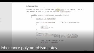 JAVA - Lesson #128 - APCSA - Inheritance polymorphism notes