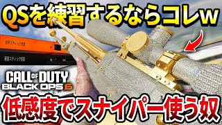 【COD:BO6】QS練習したい人向け‼視点感度4の低感度スナイパーが当てやすすぎたｗｗ【感度設定】