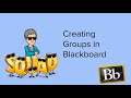 creating groups in blackboard lms