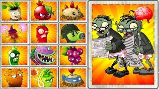 Plants vs Zombies 2 New Edition Newspaper Zombie vs All Plants Power UP Challenge