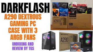 darkflash a290 dextrous atx pc case | darkflash | argb casing | darkflash argb casing | rgb | tech