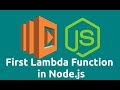 First Lambda function in node.js (Getting started with AWS Lambda, part 2)