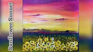 Acrylic painting for Beginners Sunflowers